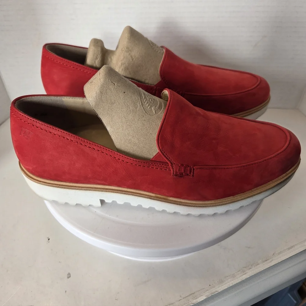 Paul Green Women's Tripoli Red Nubuck Loafers Size 8.5 - Picture 3 of 9